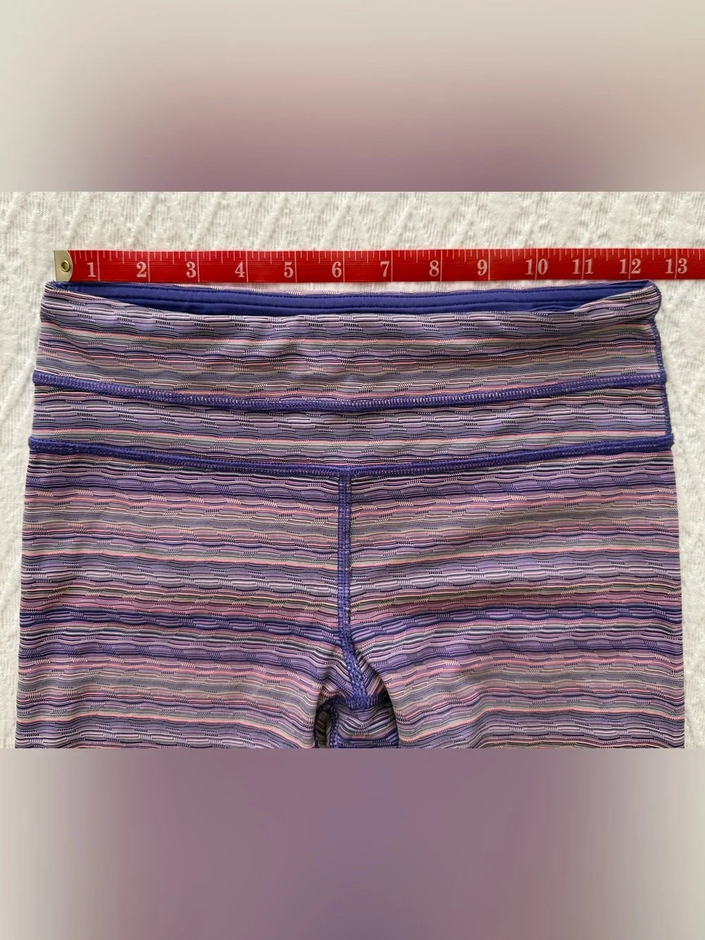 Archival Lululemon Run Inspire Crop II Luxtreme Purple Pink Space Dye Size 4